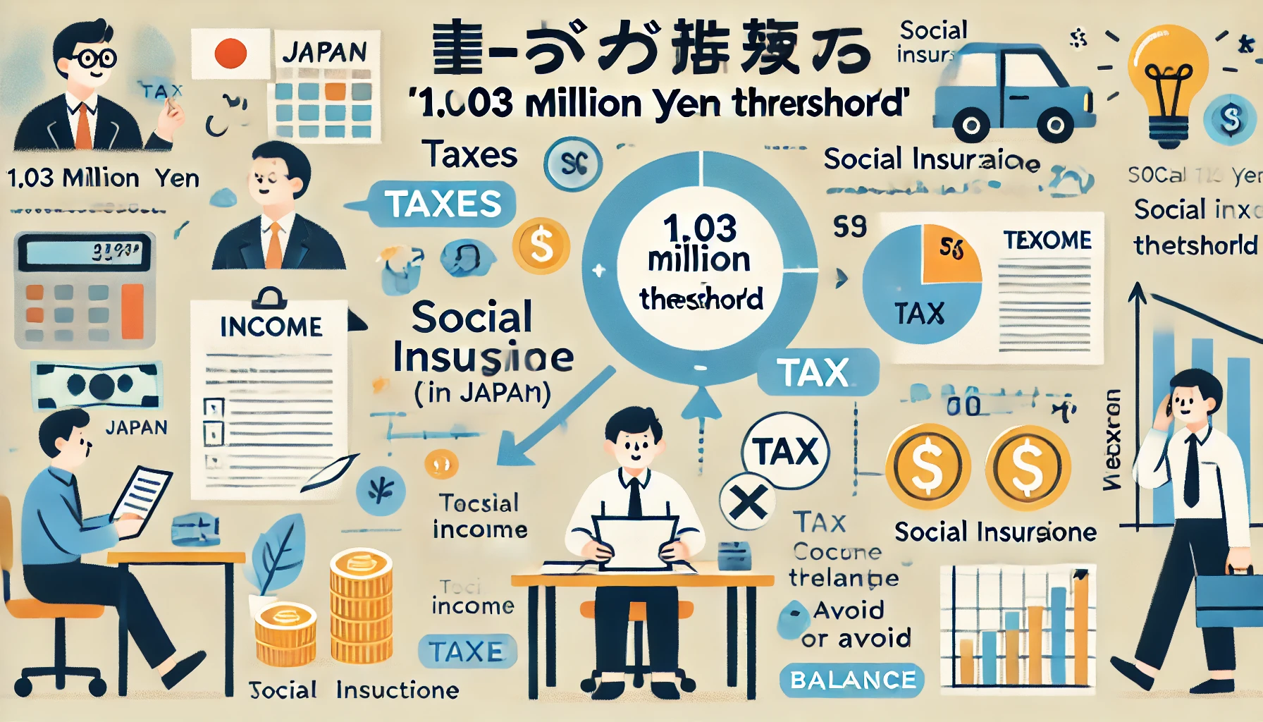 「103万円の壁」とは？初心者向けに徹底解説！税金・社会保険と収入のバランスを理解しよう