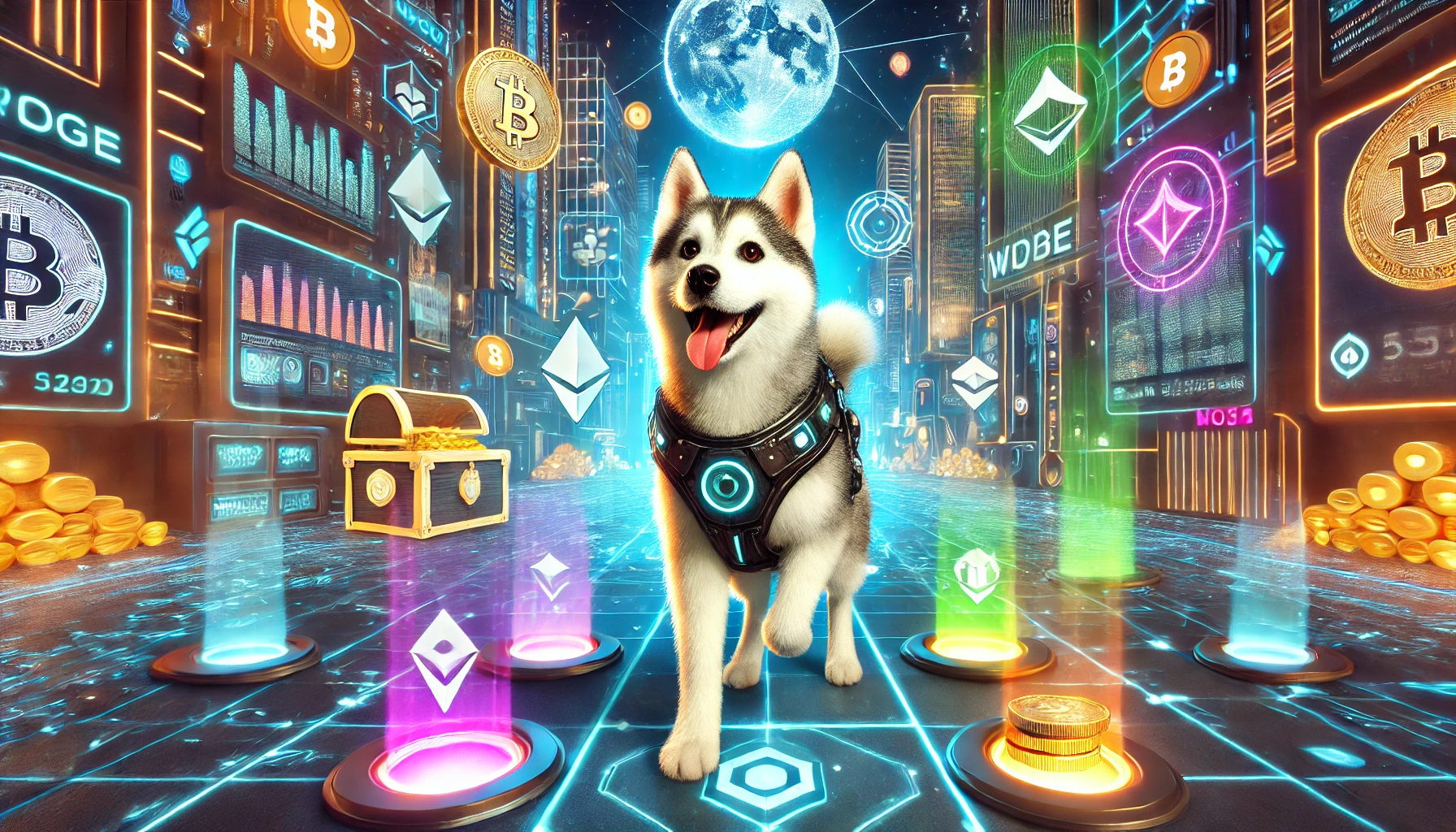 投資もゲーム感覚で！ 🚀ハスキー犬が案内する未来型エアドロップ